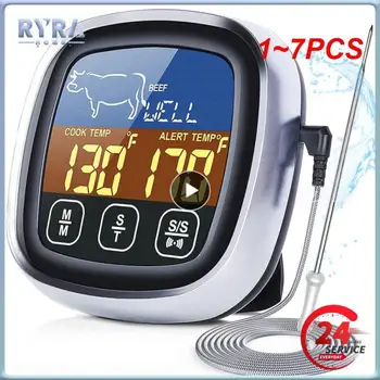 1-7 бр. Дигитален кухненски термометър за месо, неръждаема водоустойчив сензор за температурата на месото, термометър за готвене във фурната, температурата на барбекю