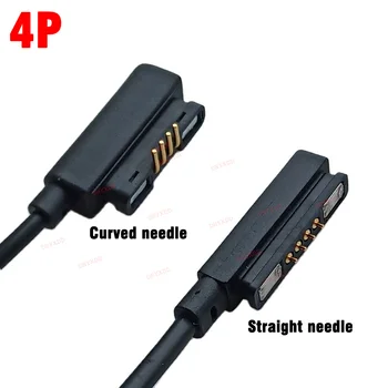 1 комплект магнитни Пого-пинови конектори 4Pin Водоустойчив USB кабел-адаптер за текущата зареждане, Кабел за данни, с извита игла със стъпка 1 м 1,8 мм