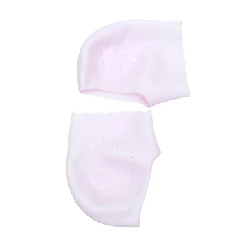 1 Чифт гелевых чорапи за грижа за краката с тънък защитен ръкав за петата, средство за грижа за напукана кожа и от болки в петата (цвят на кожата)