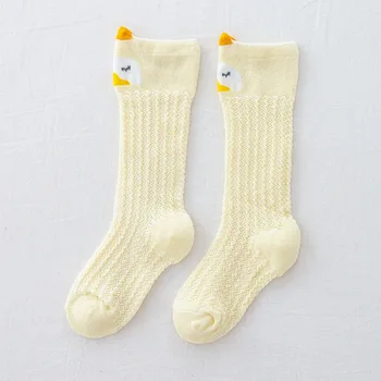 1 чифт детски чорапи до коляното, Дълги чорапи, Летни чорапи против комари за 0-36 месеца, Бебешки дишащи мрежести чорапи на Едро