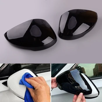 1 Чифт странични огледала за обратно виждане на вратата на колата Лъскаво черен подходящ за Honda Civic 11th 2022-2023 ABS