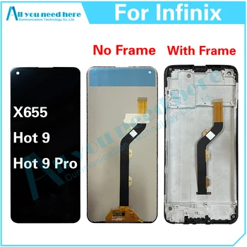 100% Тест AAA за Infinix Hot 9 Pro X655 LCD Сензорен дисплей Дигитайзер в събирането на Подмяна на резервни Части
