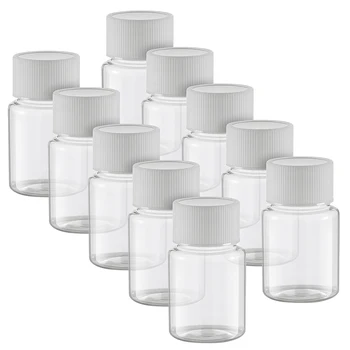 10шт пътни бутилки с обем 30 МЛ, Пластмасови празни малки флакони с винт на капака, за Многократна употреба, контейнери за прах, течности, контейнери за лекарства