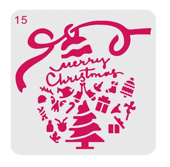 13 * 13 Коледни многослойни шаблон за diy / албуми, декоративно щамповане, за оцветяване, шаблони за рисуване, декорация за дома