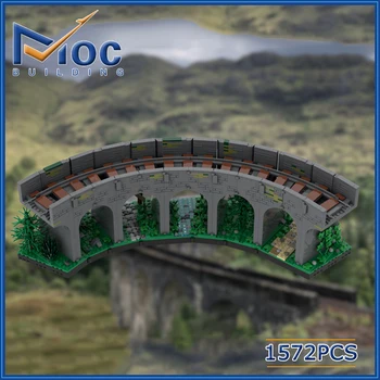 1572 бр. Класическа Сцена От Филма MOC Glenfinnan Виадукт е Градивен елемент на Модел на Замъка си САМ 