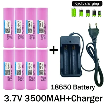 18650 Батерия Безплатна Доставка 2023New Бестселър 35E Литиево-йонна батерия от 3.7 от 3500 mah + Зарядно Устройство Акумулаторна Батерия Подходяща За Отвертки