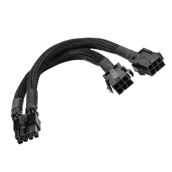 18AWG 6-пинов и 8-пинов кабел за преобразуване в PCIe конектор-сплитер за видео карти Dropship
