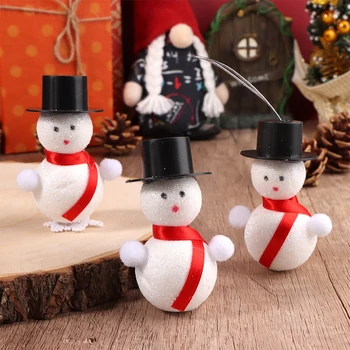 1бр Коледен Мини Снежен човек Декорации от смола Снежен човек със Собствените си ръце Мини Дядо Коледа, Снежен човек Миниатюрна Фигурка
