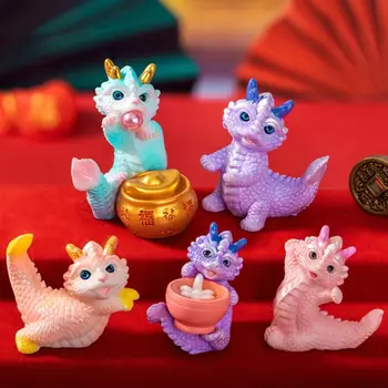 1бр Микро Инфинити украшение във формата на дракон, миниатюрен куклена къща, миниатюрна фигурка на дракон, празника в Годината на дракона
