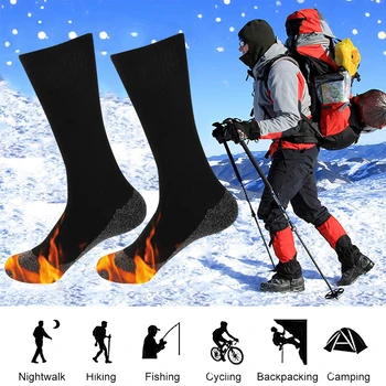 2/4 отношение на зимните самонагревающихся чорапи за мъже и жени, чорапи с подгряване, еластични чорапи, ски тръба за помещения и на улицата, топло за краката