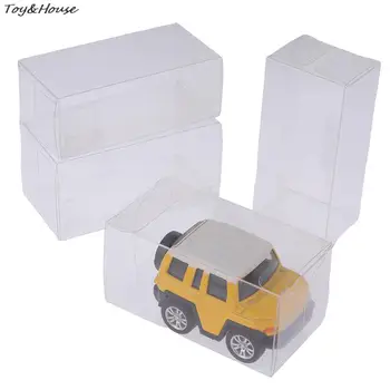 2/5шт 1/64 Модел на Кола Играчка Прозрачна Кутия от PVC Колелото Пылезащитное Съхранение на Декор за Сватбени партита Прозрачна Подарък витрина