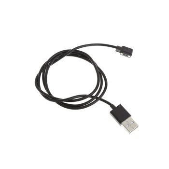 2-пинов кабел за зареждане със силно магнитно поле, USB-кабел за зареждане, въже, часовници черно и бяло, универсални