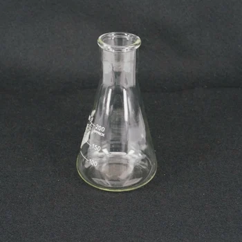 200 мл Конична колба Эрленмейера borosilicate стъкло с широко гърло за химическа лаборатория