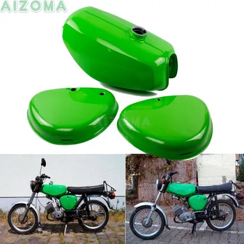 (200200) Зелени Горивни Резервоари Мотоциклет Ретро Маслен резервоар на газ с 2 елемента Страничната Накладка За Simson S50 S51 S70 Всички години