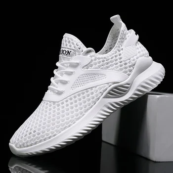 2022 Бели мъжки ежедневни обувки на Окото Дишащи маратонки Удобни Мъжки обувки Луксозна модерна бежовата мъжки обувки Черни обувки за Тенис