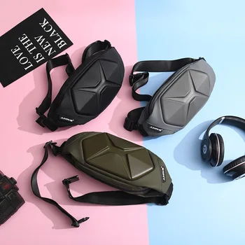 2023 Нова мода нагрудная чанта за мотоциклет с твърда обвивка, мъжка спортна чанта, ежедневни поясная чанта, мъжка раница