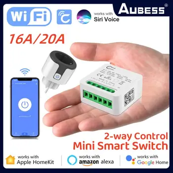 20A Smart WiFi Switch 2-лентов Ключ за Управление За Apple Homekit Mini Breaker Siri Гласов Контрол Работи Чрез Алекса CozyLife Google Home