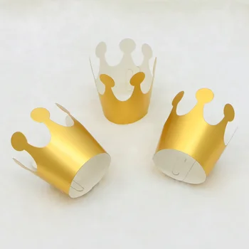 20pcs Сгъваема хартиена корона, шапка за рожден ден, картонени корона, короната на рожден ден за деца