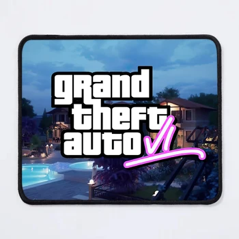 24/26/30/35 см Grand Theft Auto VI Игра Лого GTA6 Вила Басейн Гума HD Модел Lockrand Клавиатура Подложки за Мишки и за Офис