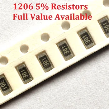 300 бр./лот SMD чип-резистор 1206 1,6 М/1,8 М/2 М./До 2.2 М./2.4 М/Ω Съпротивление 5% 1.6/1.8/2/2.2/2.4/ M резистори 1M6 1M8 2M2 2M4