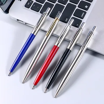 30ШТ Метална химикалка дръжка със стоманена обвивка, полуметаллическая химикалка писалка с проушиной