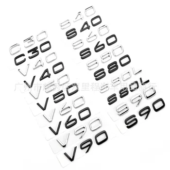 3d ABS Букви Volvo Емблема на Багажника на Колата Икона За Volvo C30 V40 V50 V60 V90 S40, S60, S80, S90 XC40 XC60 XC90 Аксесоари С Логото T5 T6
