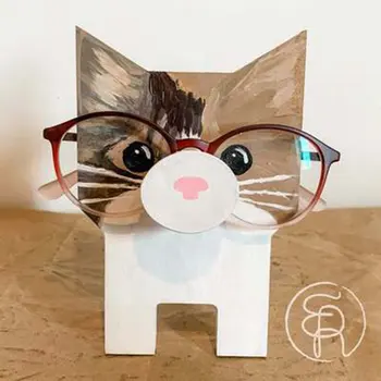 3D Kawaii Animal Стойка За Очила за Сладка Анимационен Дърворезба, Рафтове За Изложбата Слънчеви Очила, Рафт За Очила, Поставки За Бижута, Дървена Притежателя, Витрина