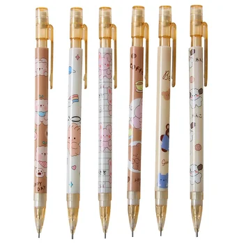 3шт Случаен Cartoony Сладък Заек Автоматичен Молив 0,5 мм, Моливи За Рисуване Идват с Гумичка Механични Моливи серия Kawaii на Животните