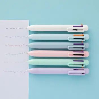 40ШТ 0,5 мм Креативна химикалка писалка Macaron 6 цвята, однотонная дръжка за студенти, многоцветен двигателят е с мазителна дръжка, дръжка за notepad цветовете на сърцето за момичета