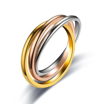 4XBF за Trinity, блокер пръстени за жени и момичета, полагане от неръждаема стомана за напречни пръстени, Минималистичное пръстен-обещание за