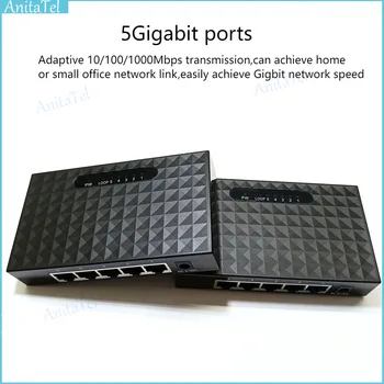 5-портов Gigabit комутатор на Мрежов комутатор за Ethernet Smart Network Lan Hub, Full Half Duplex Exchange1000M Gigabit Ethernet rj-45
