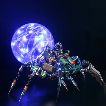 683шт 3D Пъзели Ръчна електрическа мрежа Комплекти модели паяци САМ Метална сглобяване на Играчки насекоми Сглобяване на играчки за деца и възрастни