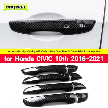 8 бр./компл. 4 своята практика за врати дръжки с бесключевым достъп, калъфи за външни врати дръжки на Honda Civic 10th 2016-2021 2018 2019