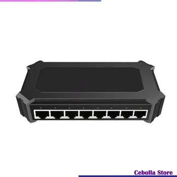 8 Пристанища, Пластмасов Корпус Тенис 10/100/1000 Mbps Gigabit ethernet Unmanaged Switch Ethernet Мрежа Gigabit ethernet Хъб за Компютър