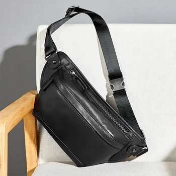 AETOO Корейската версия на модерен колан чанти мъжки чанти през рамо от естествена кожа малка чанта за почивка многофункционална мека воловья кожа