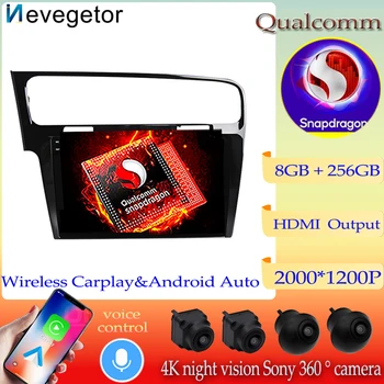 Android 13 Qualcomm Snapdragon 8 + 128 Г Авто Радио Мултимедиен плеър За Volkswagen VW golf 7 2013-2017 Видео плейър GPS Навигация