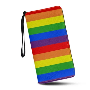 Belidome Rainbow Pride Гривна-Клатч, Чантата за Мобилен Телефон за Жени, Държач За Карти от Изкуствена Кожа, Органайзер За Няколко Карти, Портмоне, Портфейл