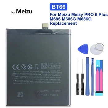 BT66 Взаимозаменяеми Батерия за мобилен телефон за Meizu Pro Plus 6, Pro6 Plus, 6Plus, 6 +, M686, M686G, M686Q, 3400 mah