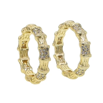 cz бамбуковое пръстен, гривна eternity златен цвят, винтажное модерни женски пръстен на пръста си, размерът на САЩ 6 7 8