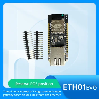 ETH01-EVO ESP32-C3 WiFi Bluetooth-съвместими Портал Ethernet 3 в 1 с Ин-портал Гръб позициониране Poe Комуникационен портал
