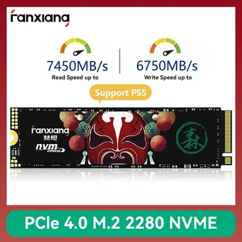 Fanxiang 7400 Mbps SSD NVMe M. 2 2280 2 TB 1 TB, Вътрешен Твърд диск PCIe4.0x4 2280 SSD-Диск за десктоп, лаптоп PS5
