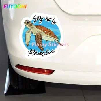FUYOOHI Fashion Sticker Personality Автомобилни Стикери SAY NO TO PLASTIC Modeling Стикер PVC Авто Мотор Аксесоари За Преносими компютри Етикети