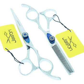 Jason 6-инчов ножици за коса от Японска стомана Професионални фризьорски салон режещи инструменти за салонного изтъняване на Фризьорски консумативи за полагане на A0086D