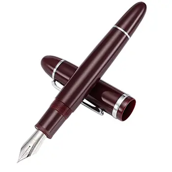Jinhao X159 Акрилна писалка Red Spin сребрист 40 мм съвет Elegante Чернильная дръжка на Бизнес канцеларски материали, Химикалки
