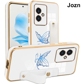 Jzon за Честта 100 5G Калъф за мобилен телефон в стила на пеперуди с каишка, задната част на кутията-поставка, противоударные защитни капаци