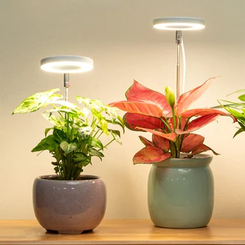 Led лампа за отглеждане на растения с пълен спектър на светлината, USB 5 v, регулируем по височина лампа за отглеждане на растения с регулируема яркост с таймер за стайни растения, билки
