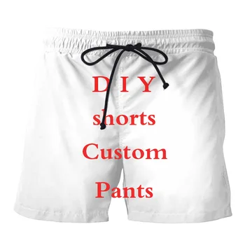 MCDV Директна Доставка на Унисекс САМ Индивидуални Къси панталони са Модерни ежедневни летни плажни шорти с 3D-принтом, Къси Панталони