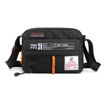New Horizontal Shoulder Bag Outdoor Leisure Messenger Fashion Handbag Nylon Bag Color Contrast Bag чанта мъжки бизнес