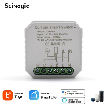 Sasha Smart Life Завеса Интелигентен Превключвател WiFi Ключ синхронизация, ac 85-250 Bluetooth Щори Рольставни Интелигентен модул Ключ