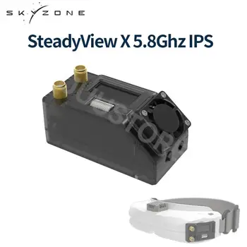 Skyzone SteadyView X Модул приемник с IPS екран с честота от 5,8 Ghz, управление на колелото на совалката, високо-чувствителен приемник за радиоуправляемой модели, FPV-дрона